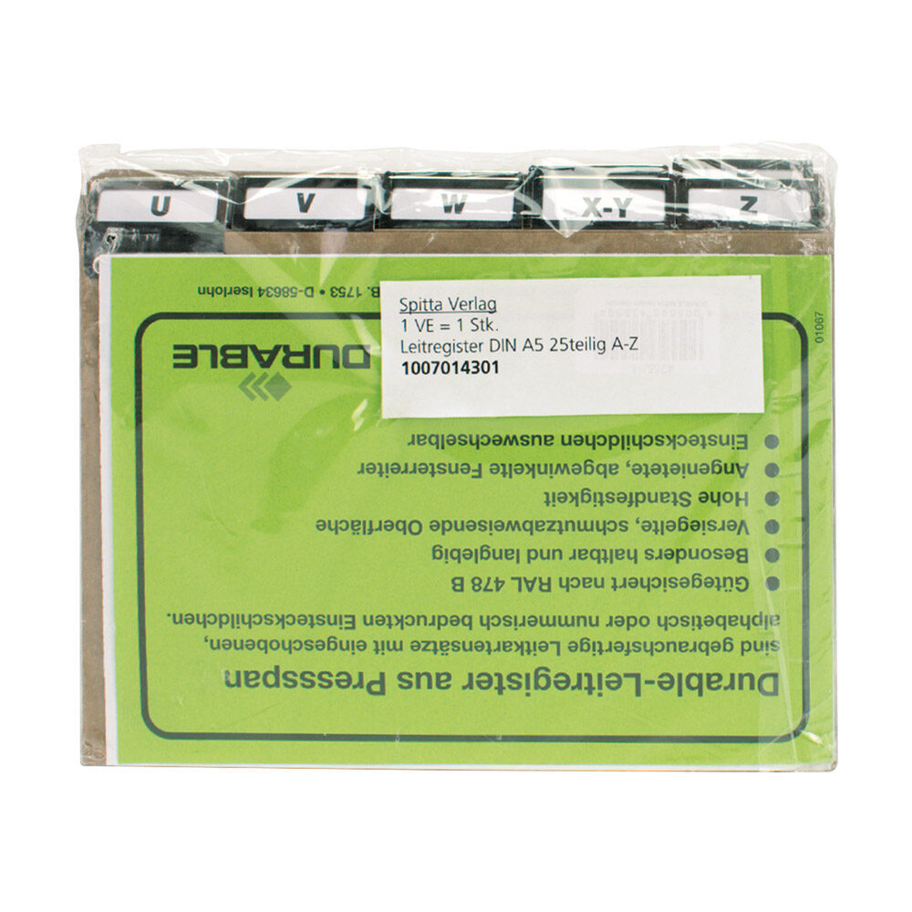 Register A-Z A5 Spitta Sa | 250573