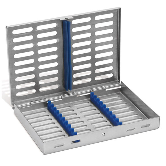Kassette Edelstahl f. 10 Instr. blau St | 309383