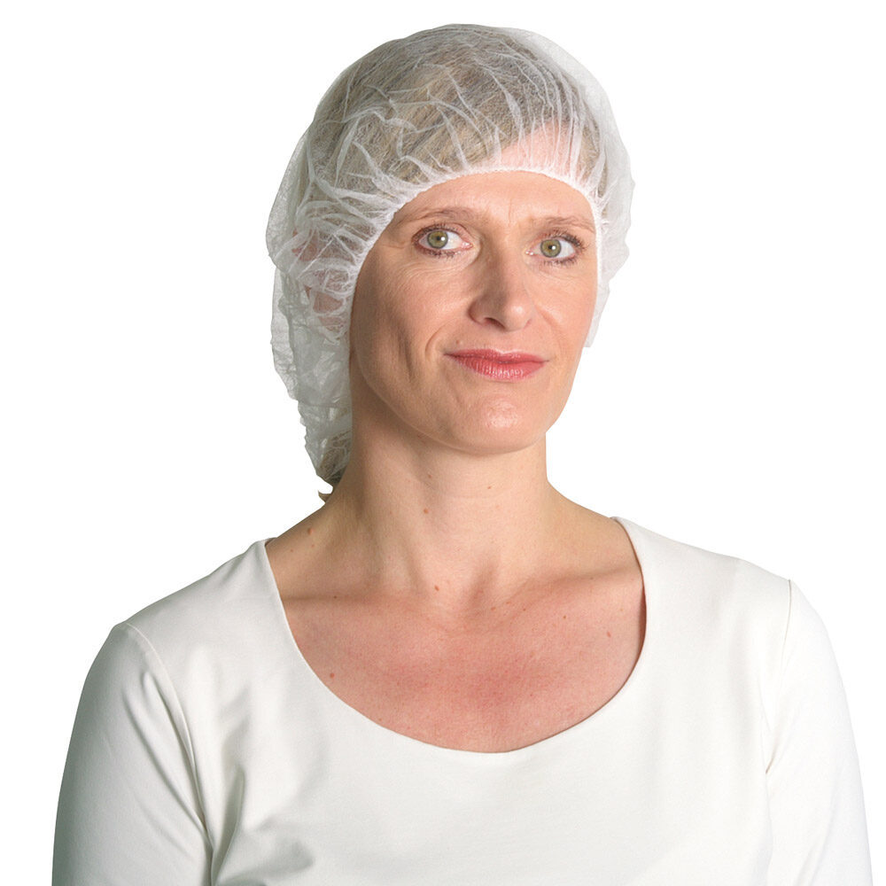 Baretthaube groß weiss Ø58cm 10x100St | 302812 Baretthaube groß weiss Ø58cm 10x100St | 302812