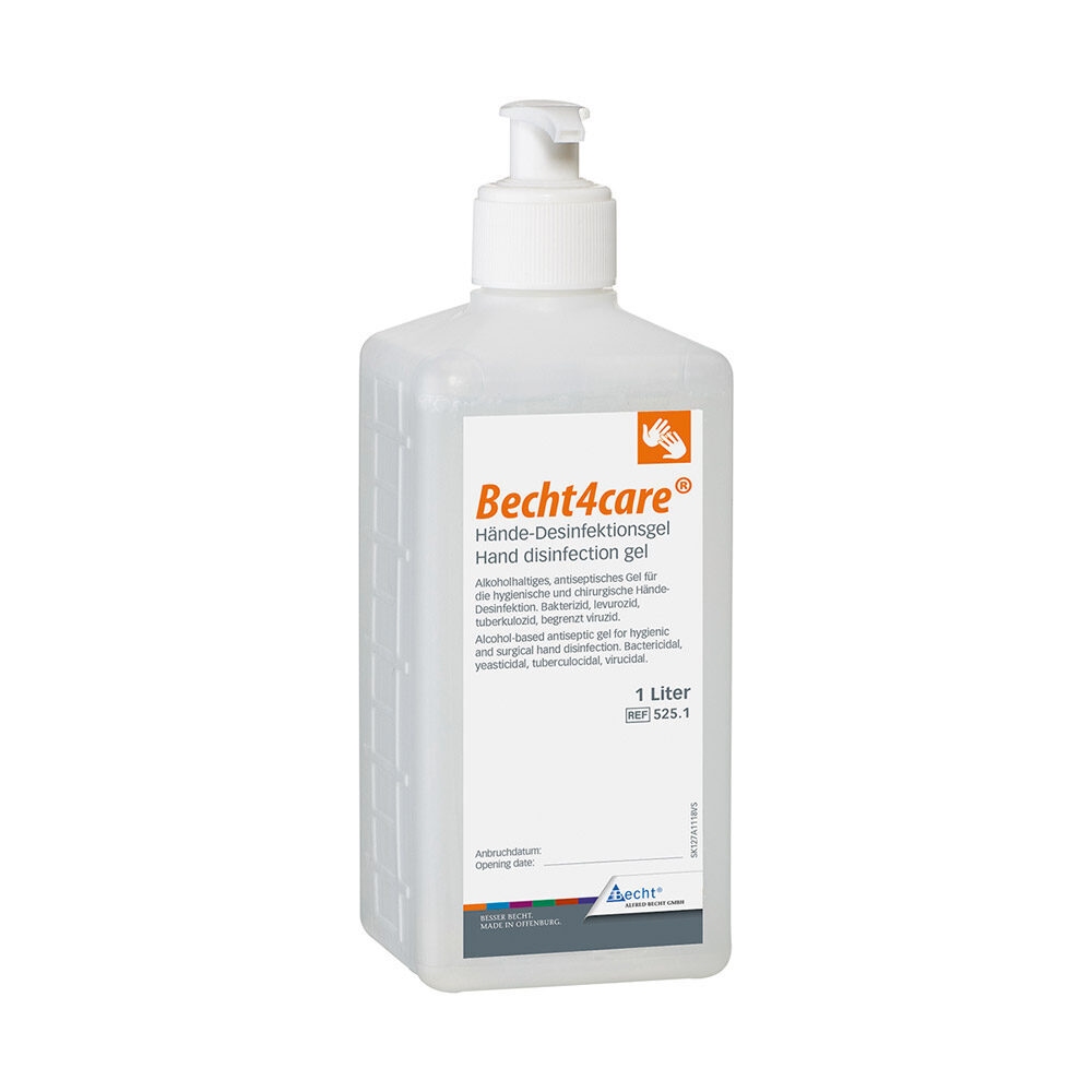 Becht4care Desinfektionsgel 1Ltr Fl | 265780 Becht4care Desinfektionsgel 1Ltr Fl | 265780