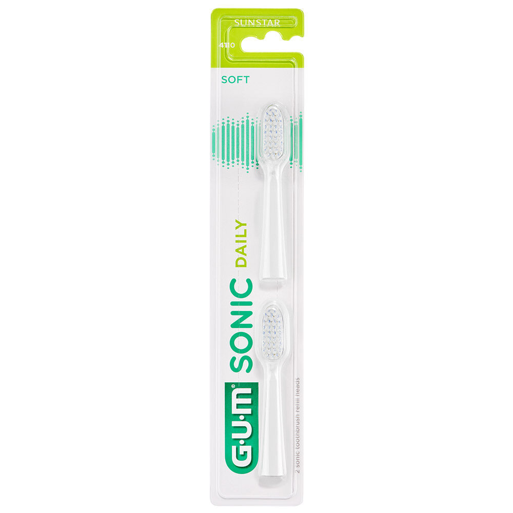 Gum SONIC Daily Ersatzbürste weiß 2St | 290458 Gum SONIC Daily Ersatzbürste weiß 2St | 290458