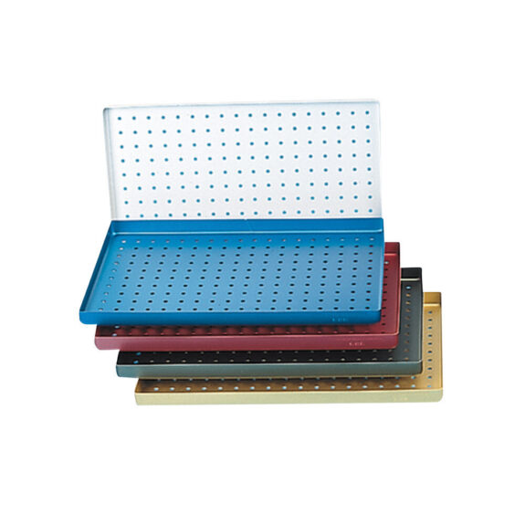Tray Boden Alu gelocht blau 28×18 St | 303686