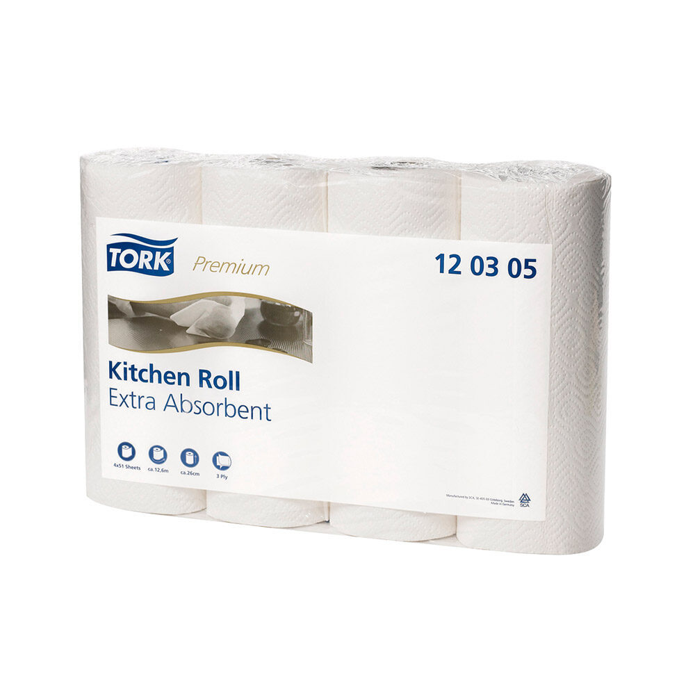 Tork Premium Küchenrolle 3-Lag 4Rl | 284268 Tork Premium Küchenrolle 3-Lag 4Rl | 284268