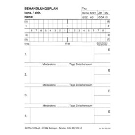 Behandlungsplan A6 100St Behandlungsplan A6 100St