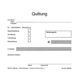 Quittungsform. A6 einfach Bl Quittungsform. A6 einfach Bl
