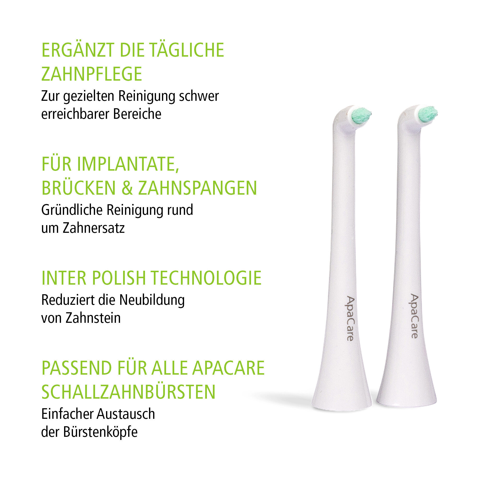 ApaCare Sonic Inter Polish Bürstenköpfe Set: 2 Stk. | 410031