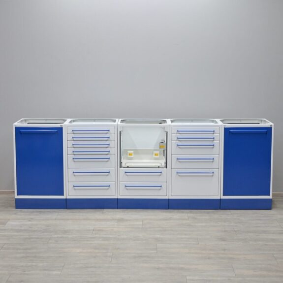 Astra Dental 5er Schrankzeile Behandlungszeile aus Stahl Ausstellungsstück | 318794