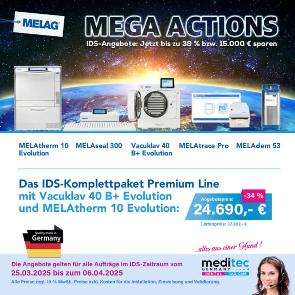 MELAG IDS-Angebote: Komplettpaket mit Vacuklav 40 B+ Evolution und MELAtherm 10 Evolution | 322519