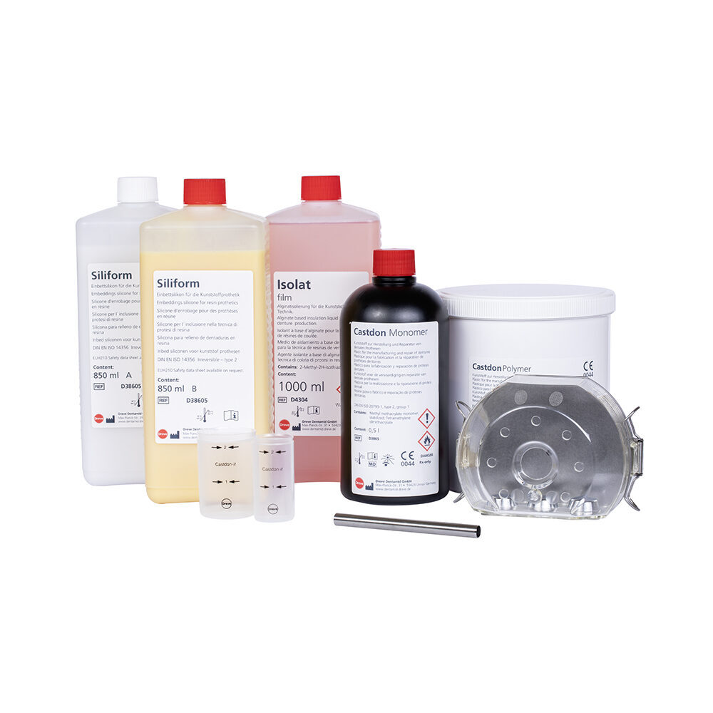 Dreve Castdon Starter Kit rosa-transparent – Prothetik – Gießkunststoff | 322797 Dreve Castdon Starter Kit rosa-transparent – Prothetik – Gießkunststoff | 322797