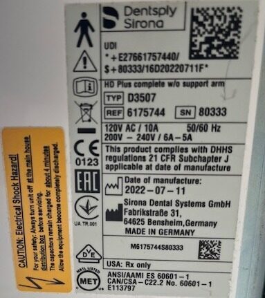 Sirona Heliodent Plus (2022) | 324124 Sirona Heliodent Plus (2022) | 324124