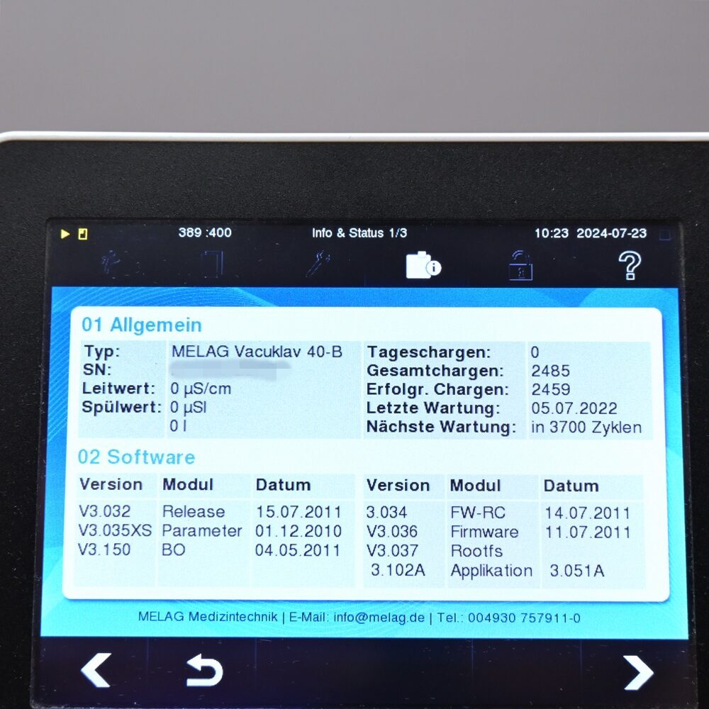 Melag Vacuklav 40 B+ Sterilisator Baujahr 2011 Gebraucht & Funktionsfähig | 324357 Melag Vacuklav 40 B+ Sterilisator Baujahr 2011 Gebraucht & Funktionsfähig | 324357