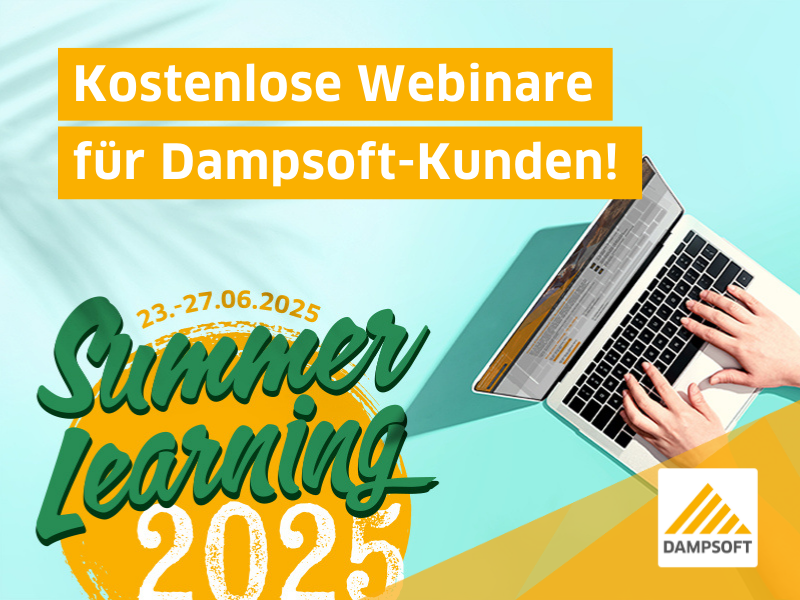 Summer Learning: Kostenfreie Webinare für Dampsoft-Kunden | 324989 Summer Learning: Kostenfreie Webinare für Dampsoft-Kunden | 324989