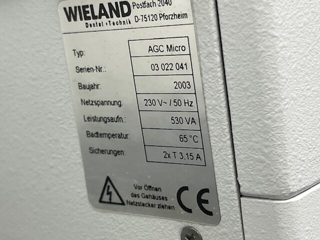 Wieland AGC Micro Galvanogerät Dental | 325080 Wieland AGC Micro Galvanogerät Dental | 325080