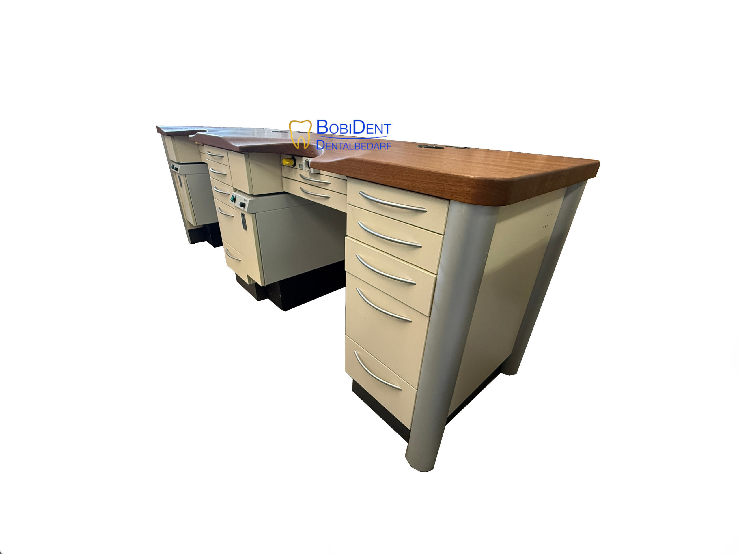 Freuding Dentalmöbel mit Maharoni-Arbeitsplatte in Beige | 326128 Freuding Dentalmöbel mit Maharoni-Arbeitsplatte in Beige | 326128