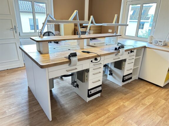 4er Arbeitstisch | Arbeitsblock für Zubler AT Absaugung | 327395