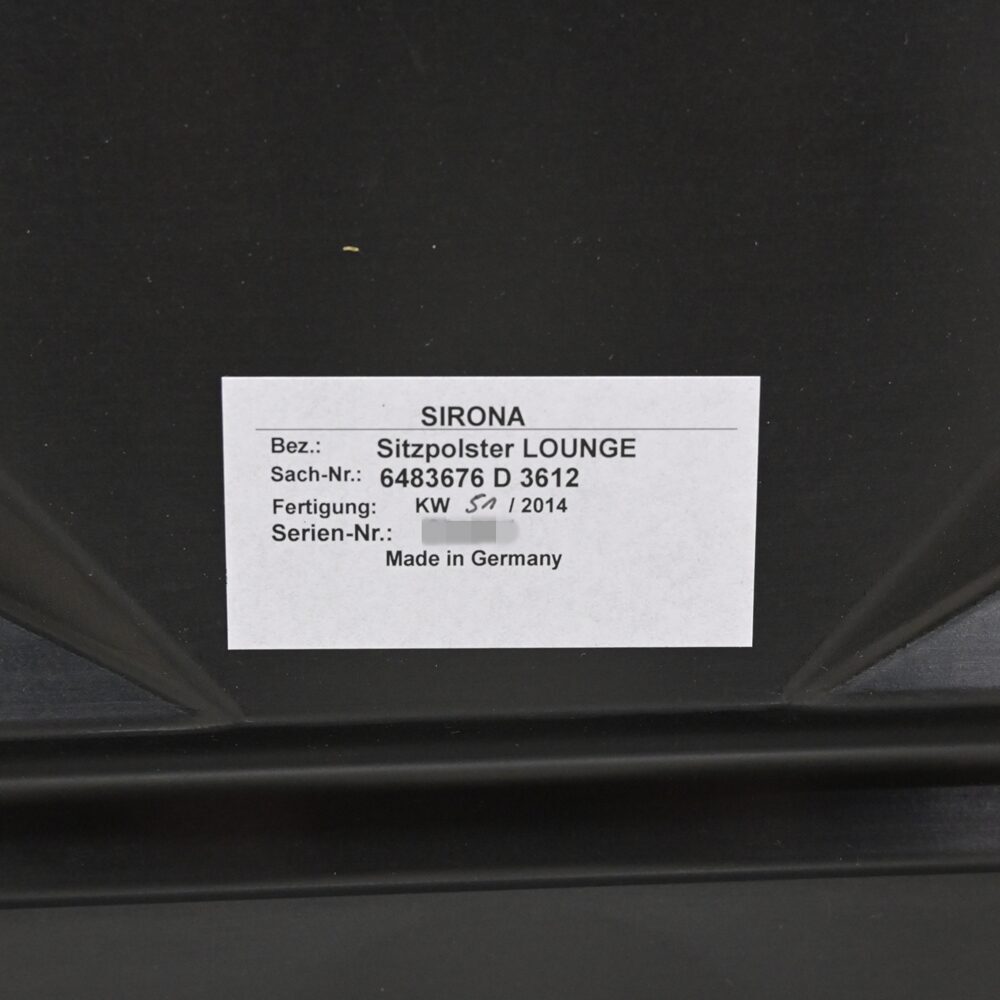 Sirona Lounge Polsterset für Sinius Behandlungseinheit, Carbon, Ausstellungsstück | 326081 Sirona Lounge Polsterset für Sinius Behandlungseinheit, Carbon, Ausstellungsstück | 326081