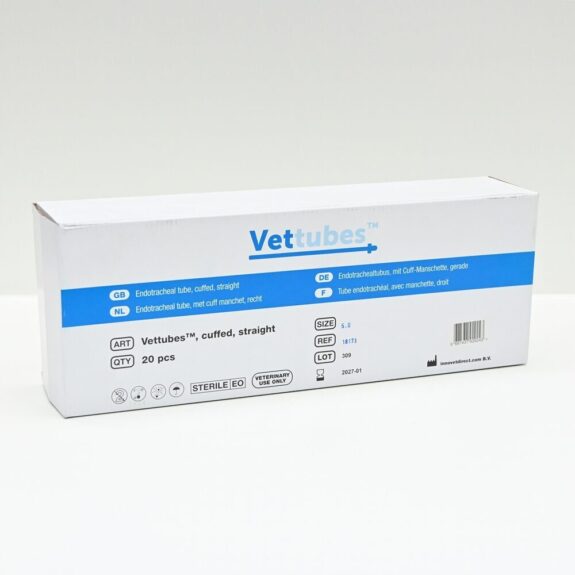 Vettubes Veterinärbedarf Endotrachealtubus mit Cuff-Manschette gerade 5,0 mm | 327621