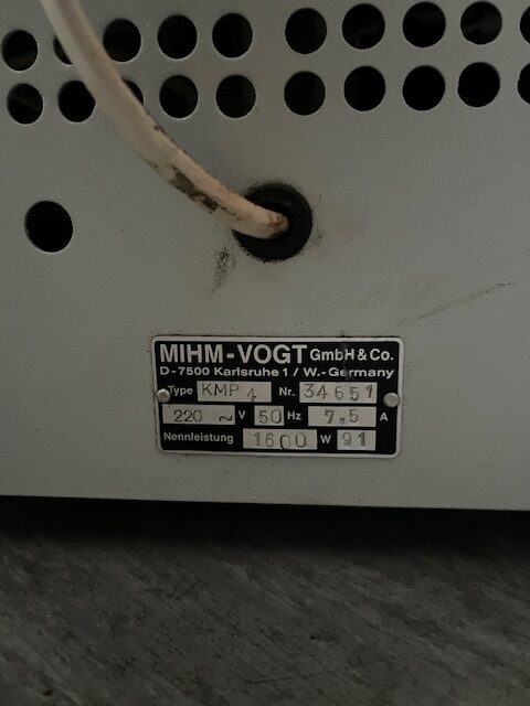 Mihm Vogt Typ KMP4 Vorwärmofen Dental | 326044 Mihm Vogt Typ KMP4 Vorwärmofen Dental | 326044