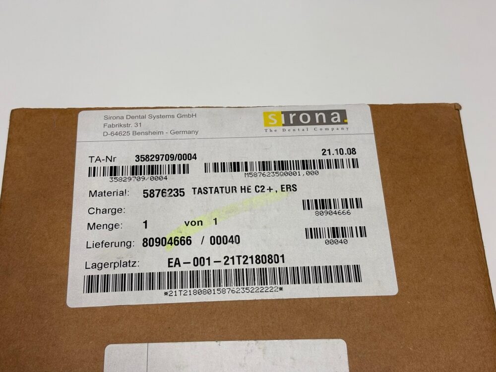 Sirona Tastatur C2+ / Ersatzteil Original / REF. 58 76 235 / NEU | 326787 Sirona Tastatur C2+ / Ersatzteil Original / REF. 58 76 235 / NEU | 326787