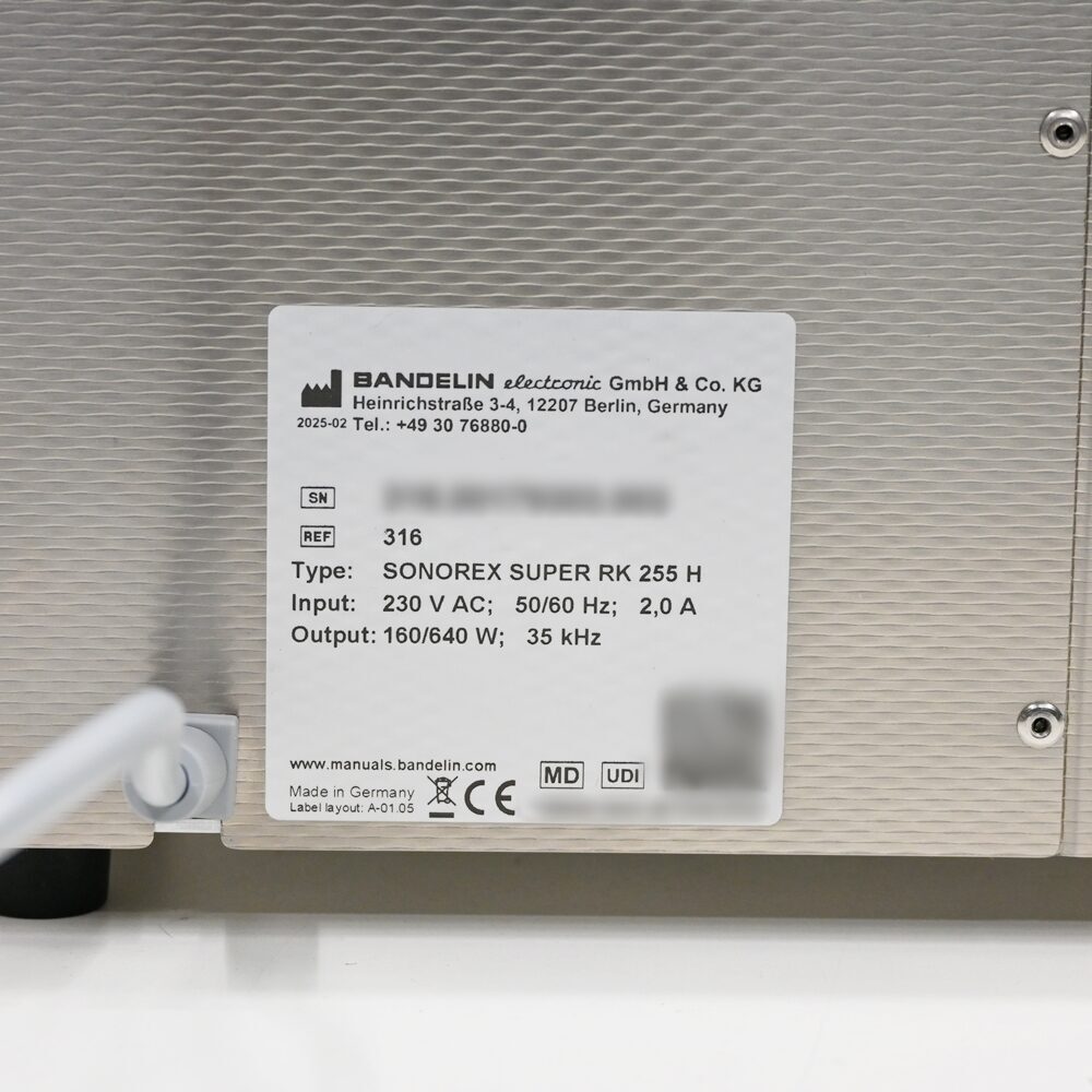 Bandelin SONOREX SUPER RK 255 H Ultraschallbad mit Heizung, Ausstellungsstück | 328999 Bandelin SONOREX SUPER RK 255 H Ultraschallbad mit Heizung, Ausstellungsstück | 328999