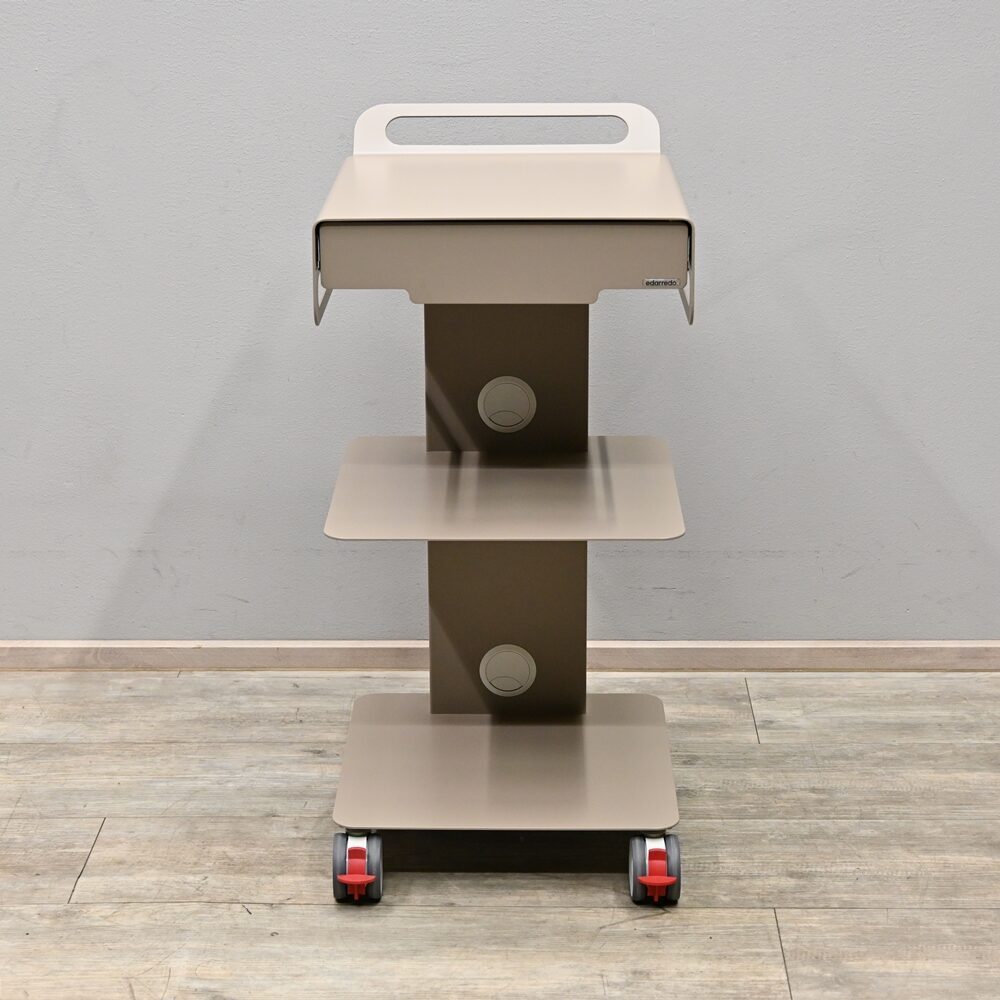 Edarredo Flexy 4C Cart Gerätewagen mit Schublade, Sand, Aussteller | 329568 Edarredo Flexy 4C Cart Gerätewagen mit Schublade, Sand, Aussteller | 329568