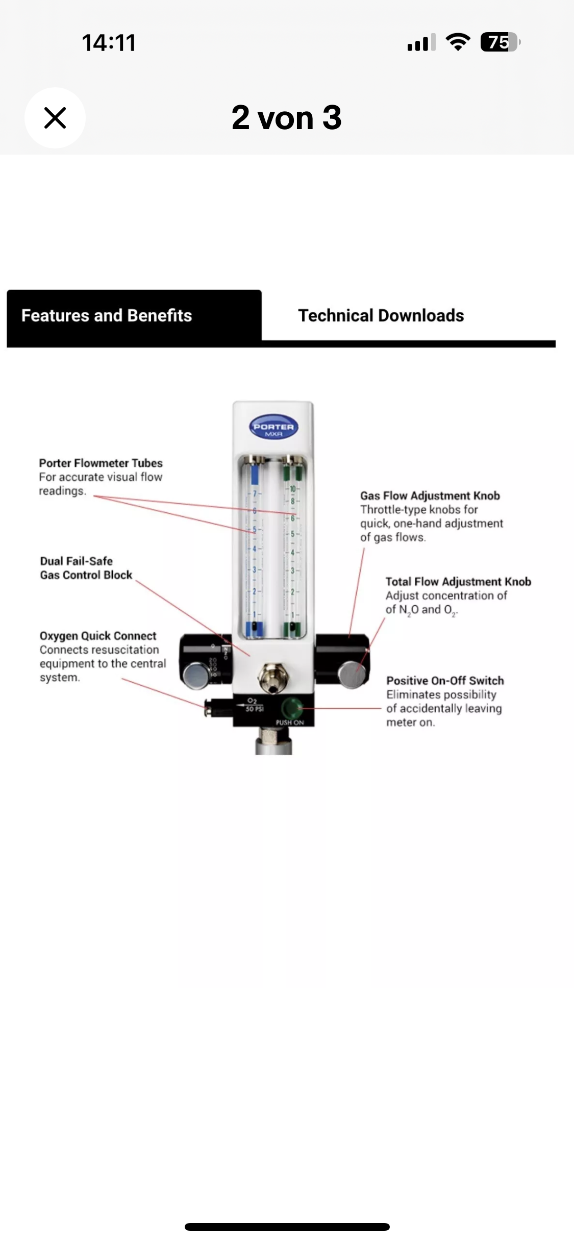 Lachgasgerät Porter MXR 3400 AV | 328581 Lachgasgerät Porter MXR 3400 AV | 328581