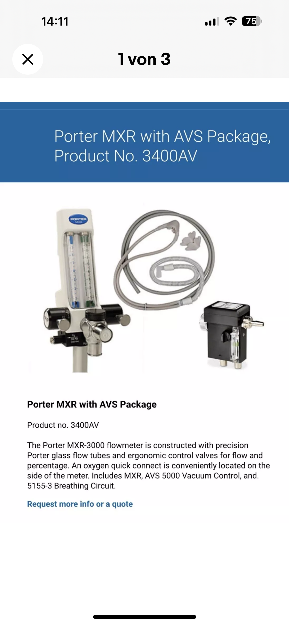 Lachgasgerät Porter MXR 3400 AV | 328580 Lachgasgerät Porter MXR 3400 AV | 328580