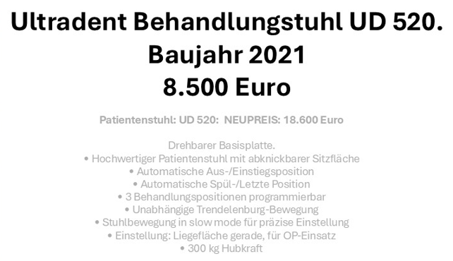 Ultradent Patientenstuhl | 328287