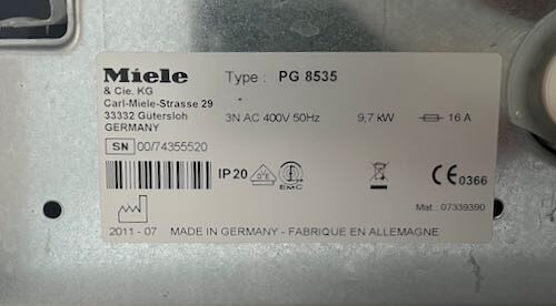 Miele PG 8535 Thermodesinfektor – Validiert & voll funktionstüchtig | 330731 Miele PG 8535 Thermodesinfektor – Validiert & voll funktionstüchtig | 330731