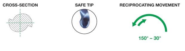 E05 One Files Blue NiTi-Feilen W 25mm R25 (3 Blister je 6 St.) | 330532