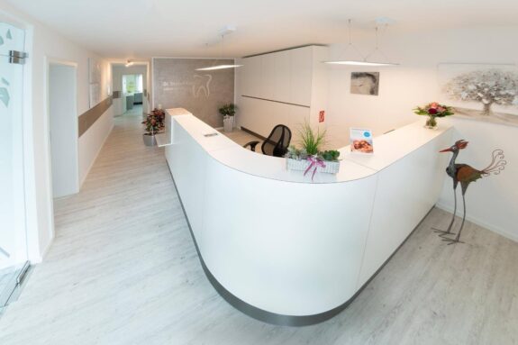 Moderne ,hochwertige von Tischlerhand gefertigte Praxisrezeption | 332182