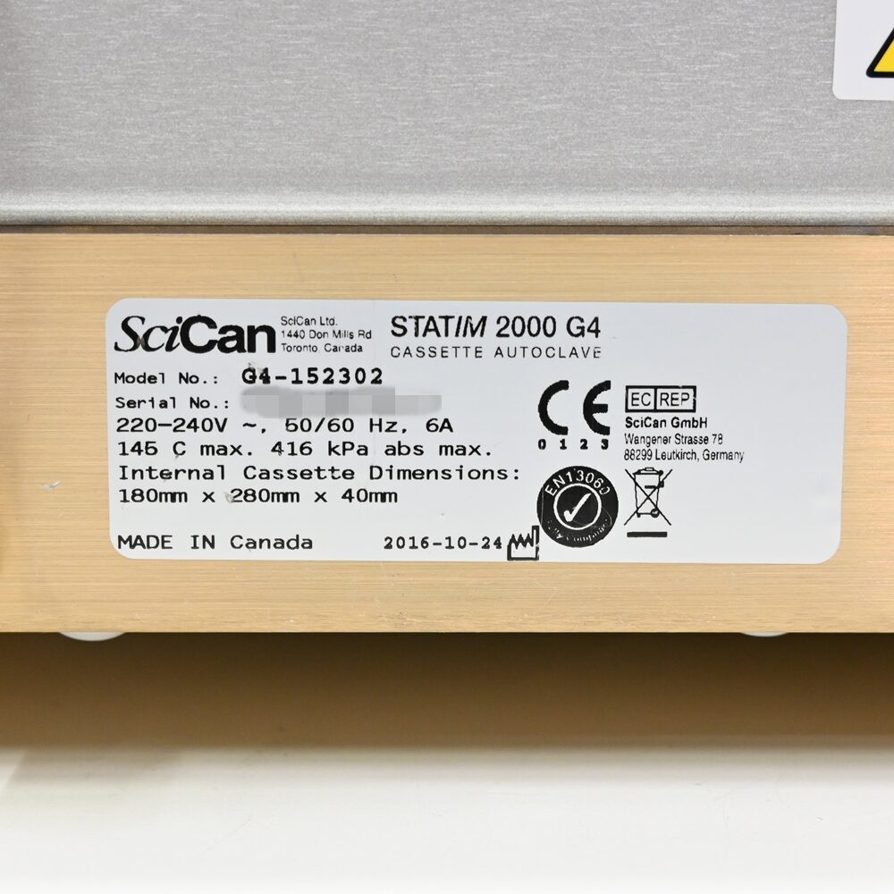 SciCan Statim 2000 G4 Kassetten-Sterilisator Gebraucht & Aufbereitet | 331602 SciCan Statim 2000 G4 Kassetten-Sterilisator Gebraucht & Aufbereitet | 331602