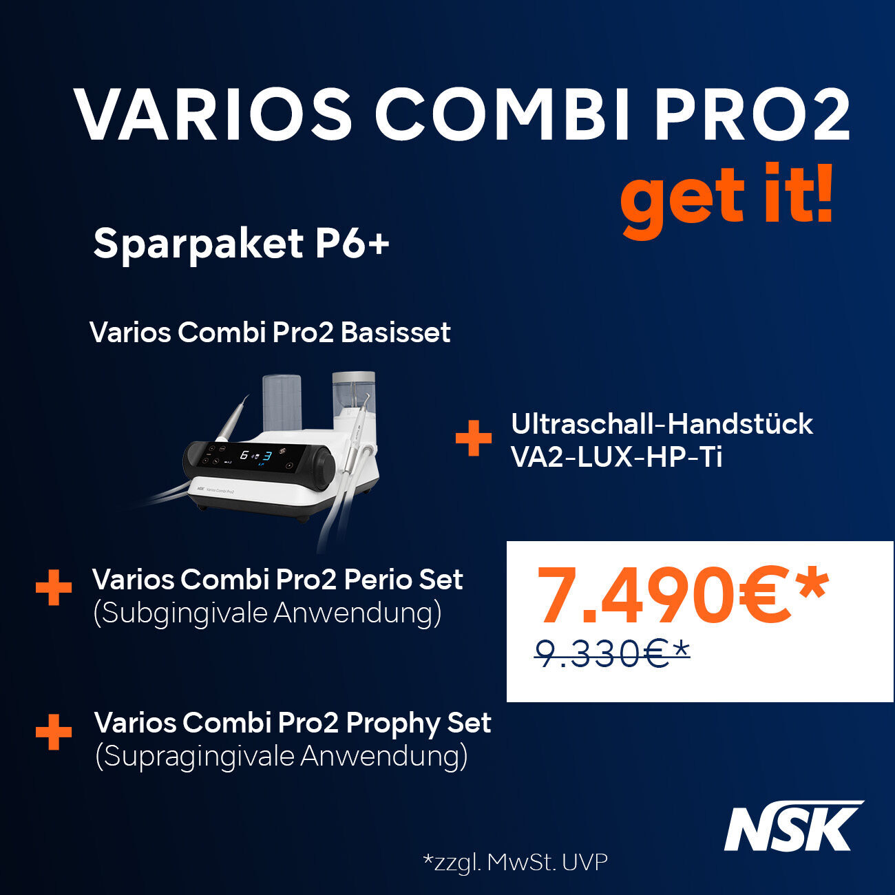 NSK Get it! Aktion: Varios Combi Pro2 – Sparpaket P6+ | 331702 NSK Get it! Aktion: Varios Combi Pro2 – Sparpaket P6+ | 331702