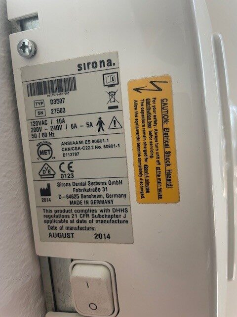 Sirona Heliodent Plus (2014) | 334001 Sirona Heliodent Plus (2014) | 334001