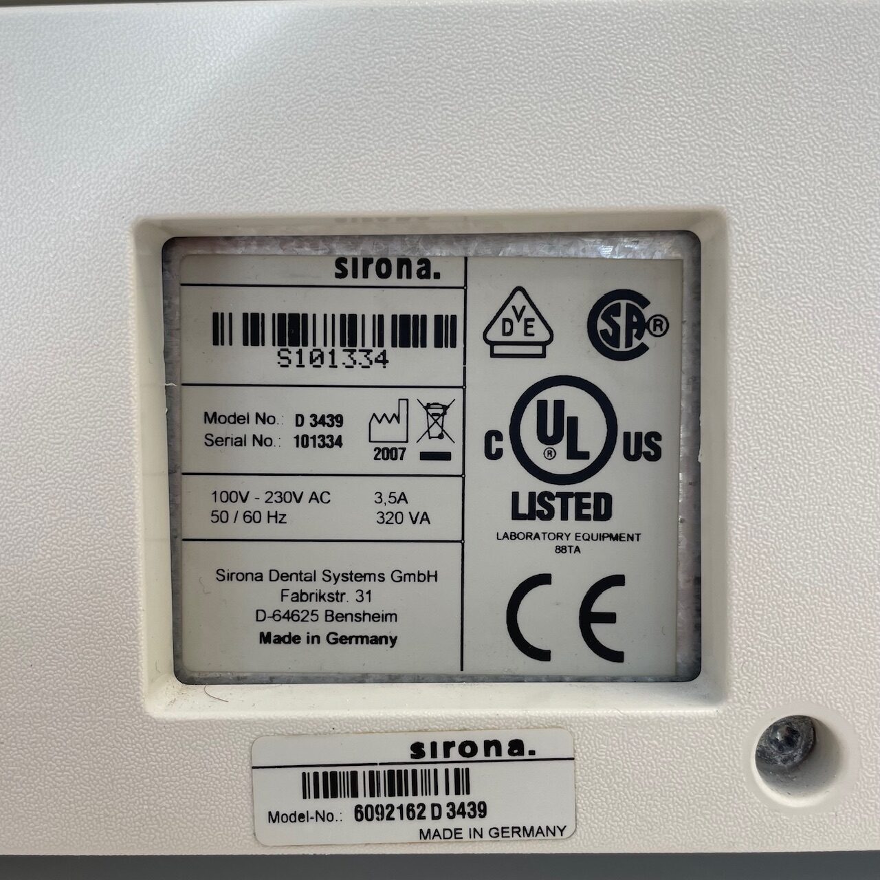 CEREC MC XL Fräseinheit (Sirona, Baujahr 2007) – verkauft wie besehen | 333113 CEREC MC XL Fräseinheit (Sirona, Baujahr 2007) – verkauft wie besehen | 333113