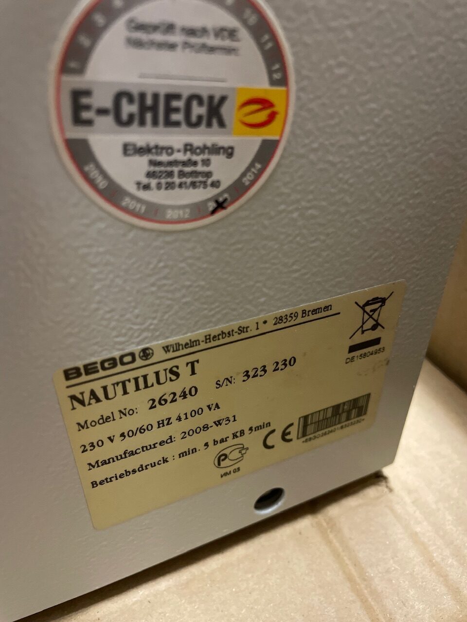 BEGO Nautilus® T Vakuum-Druck-Gießgerät (2008) – funktionsfähig | 333192 BEGO Nautilus® T Vakuum-Druck-Gießgerät (2008) – funktionsfähig | 333192