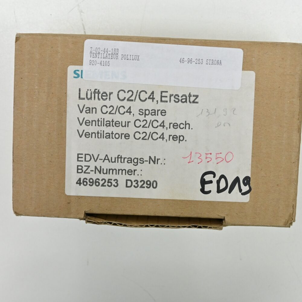 Sirona Lüfter C2/C4 REF: 4696253, neu | 334034