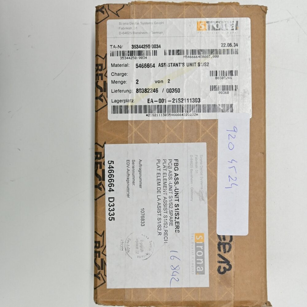 Sirona Assistants Unit S1/S2 REF: 5466664, neu | 333973