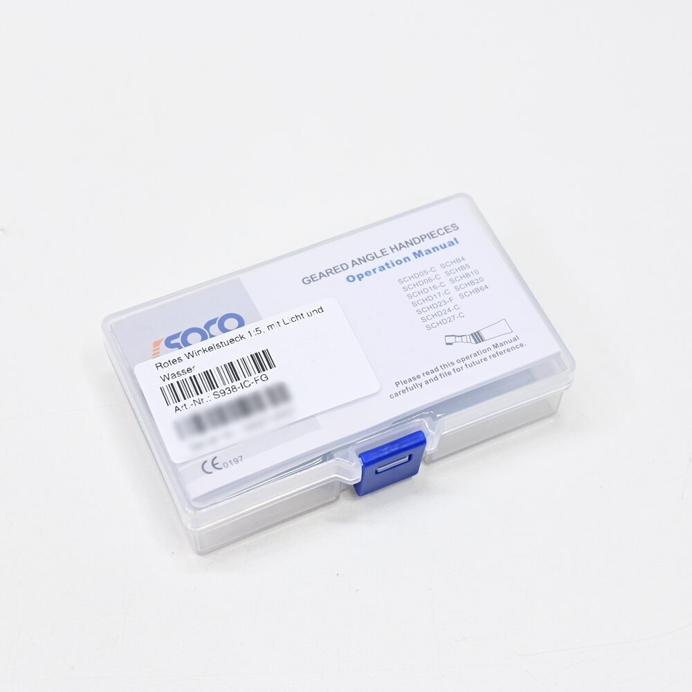 Soco SCHB5 Schnellläufer Winkelstück mit Licht rot 1:5 neu | 334654