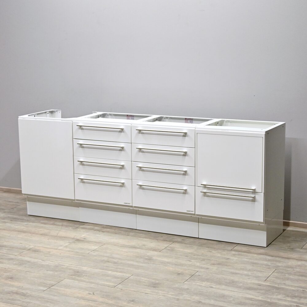 Rossicaws ADAM 4er Stahl Behandlungszeile / Schrankzeile Dental Zahnarzt Ausstellungsstück | 335602