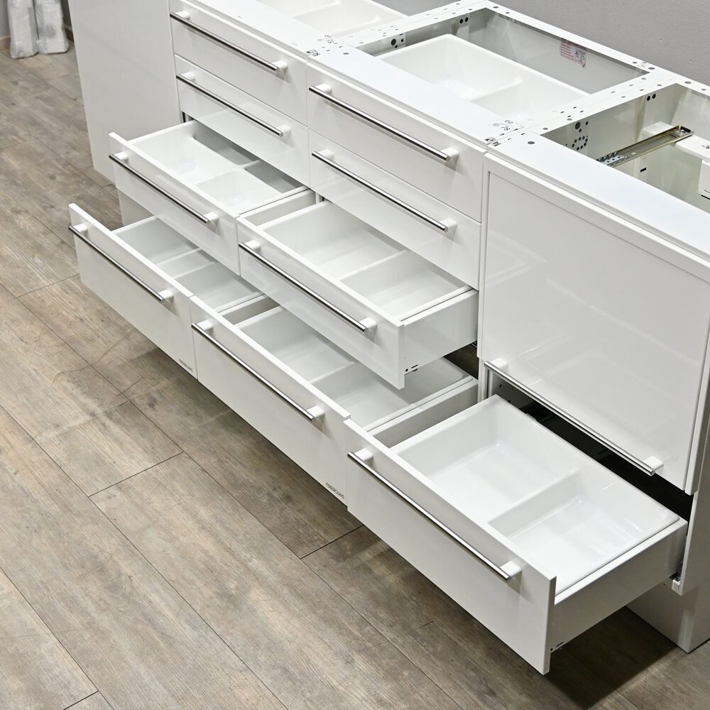 Rossicaws ADAM 4er Stahl Behandlungszeile / Schrankzeile Dental Zahnarzt Ausstellungsstück | 335606