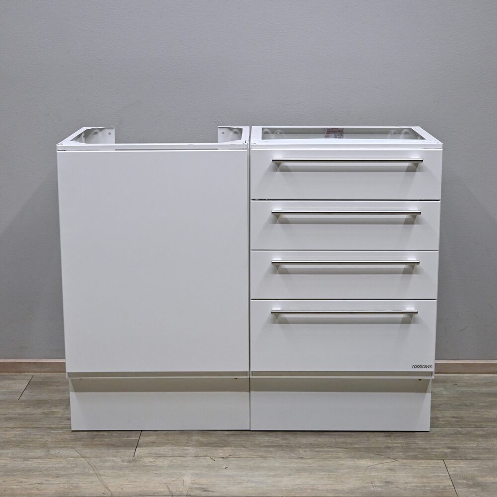 Rossicaws ADAM 2er Stahl Behandlungszeile / Schrankzeile Dental Zahnarzt Ausstellungsstück | 335612