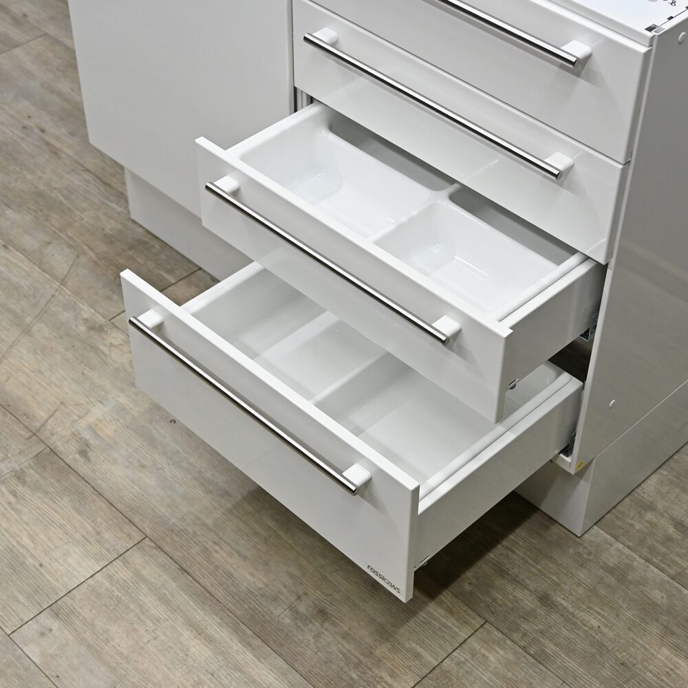 Rossicaws ADAM 2er Stahl Behandlungszeile / Schrankzeile Dental Zahnarzt Ausstellungsstück | 335614