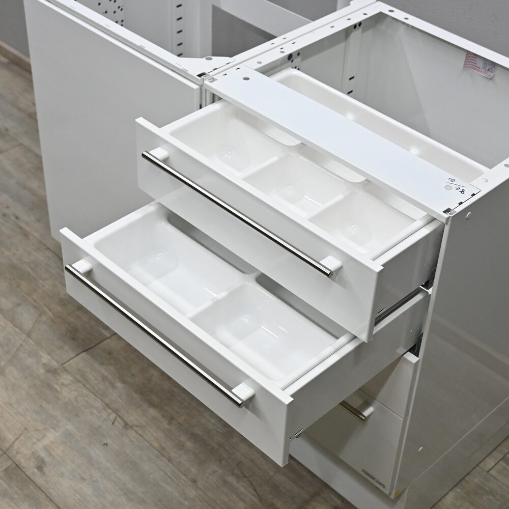 Rossicaws ADAM 2er Stahl Behandlungszeile / Schrankzeile Dental Zahnarzt Ausstellungsstück | 335615