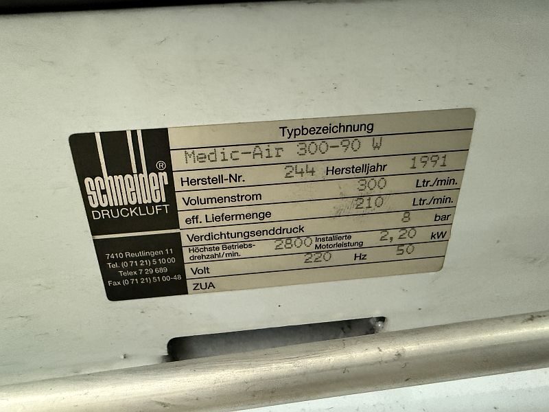 Schneider DruckluftMedic Air 300-90 W Kompressor ölfrei, leise, Dental & Labor | 335009