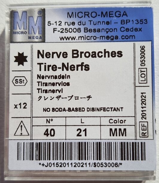 Nervnadel ISO 40 21mm (12×12 St.) | 335499