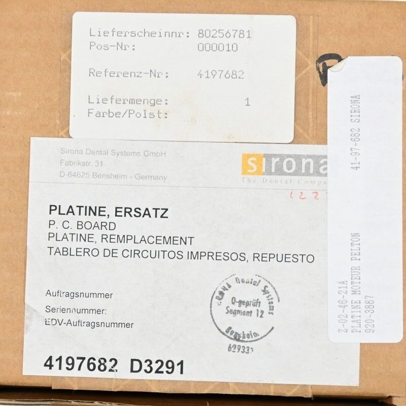 Sirona C Board Platine, REF: 4197682, neu | 335754