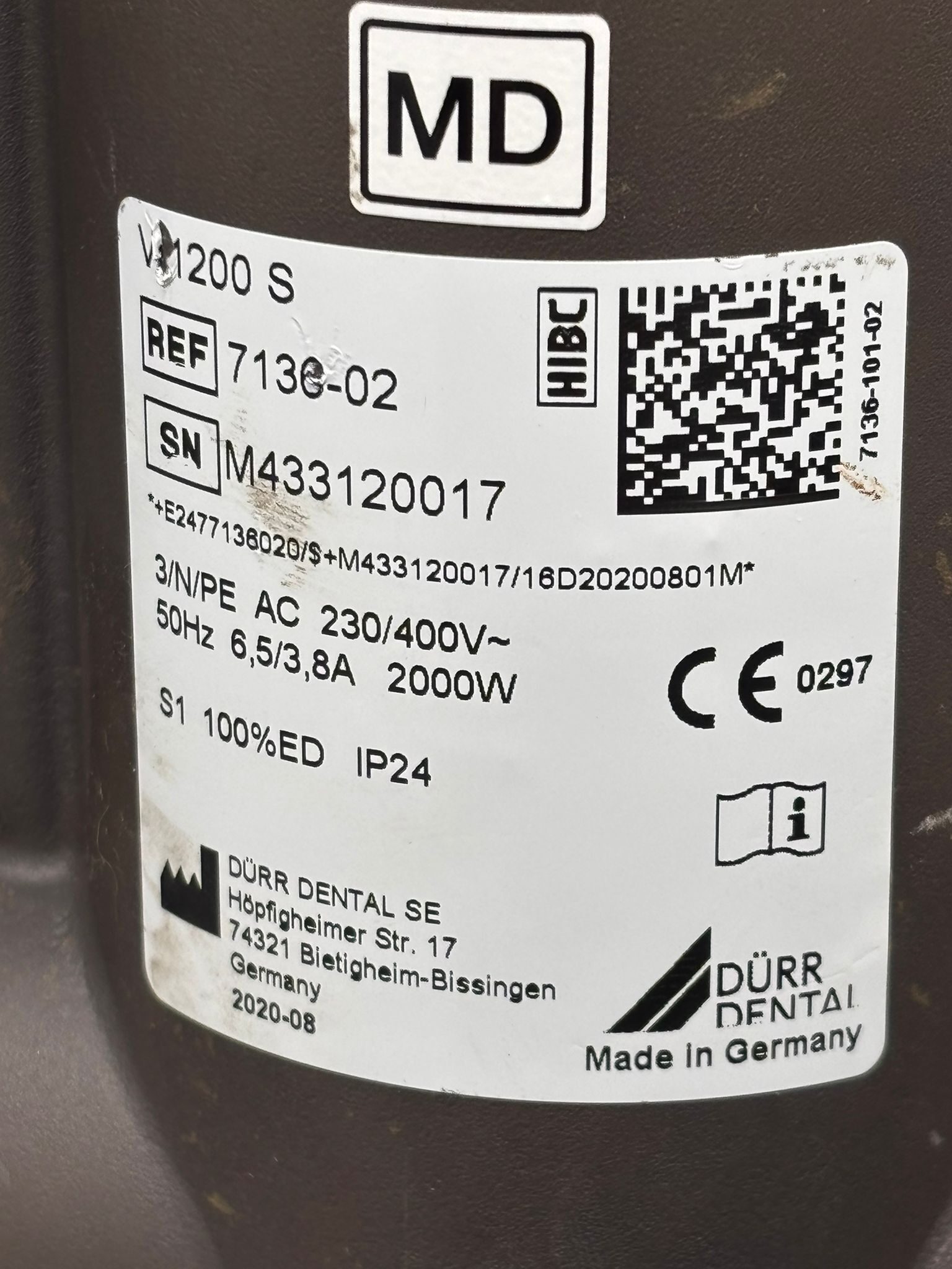 Dürr VS 1200 S Nass-Absaugung Dental Zahnarzt  Bj 2020 | 335769