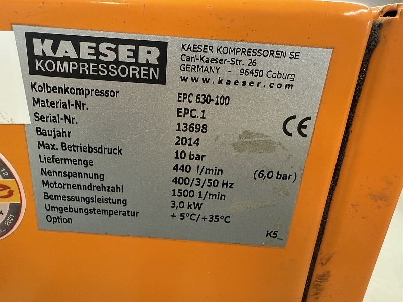 Kaeser EPC 630-100 Kompressor ölfrei, Dental & Labor, top Zustand | 334982