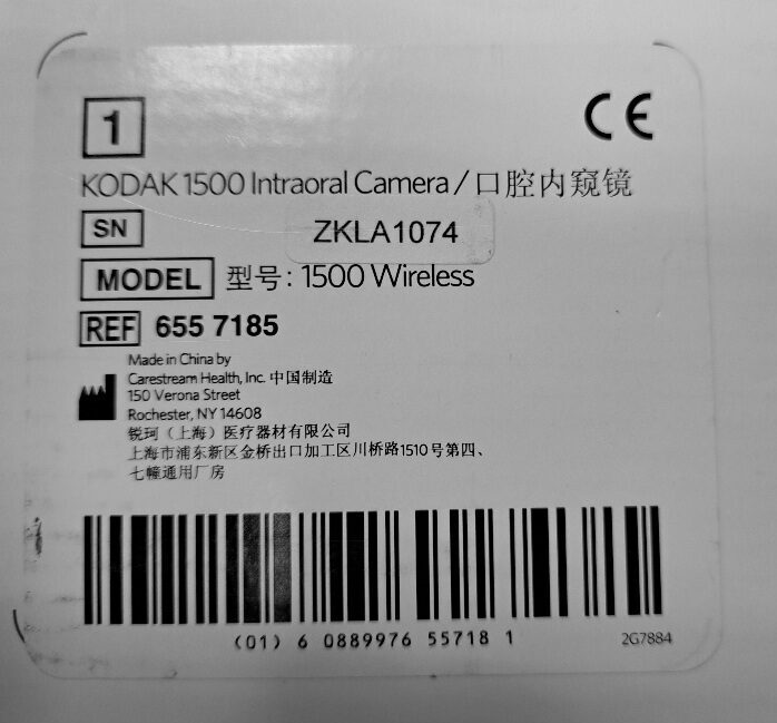 Intraorale Kamera Kodak 1500 Wireless | 337557
